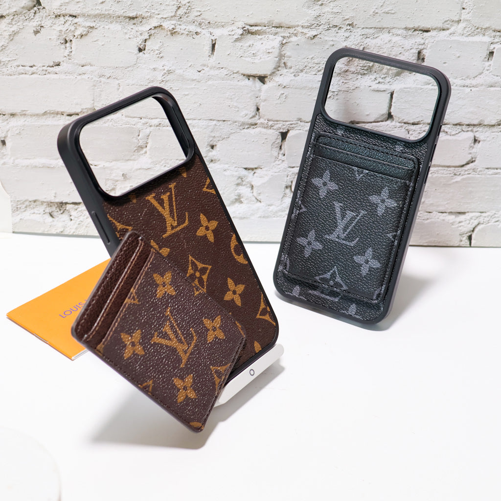 LV MagSafe Phone Case with Magnet Card Holder