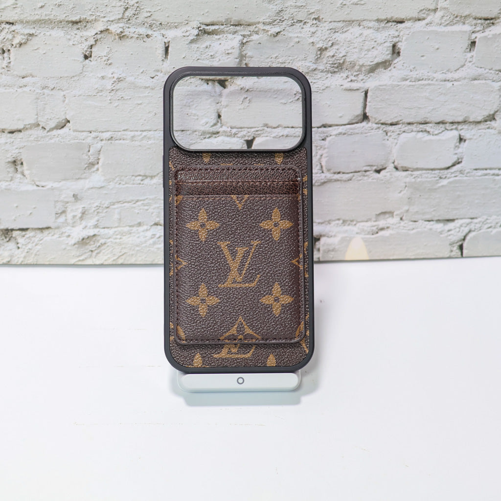 LV MagSafe Phone Case with Magnet Card Holder