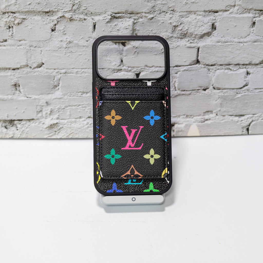 LV MagSafe Phone Case with Magnet Card Holder