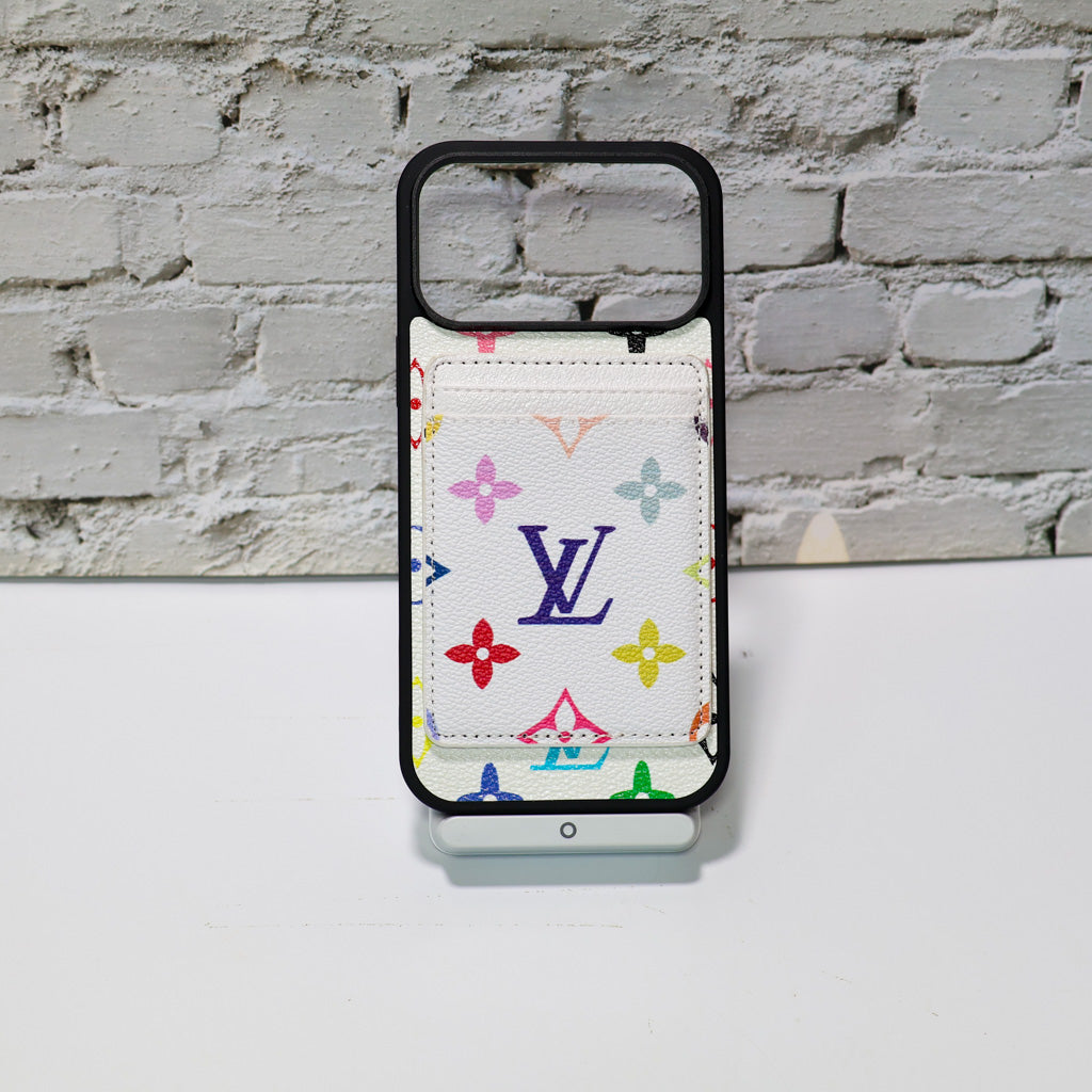 LV MagSafe Phone Case with Magnet Card Holder