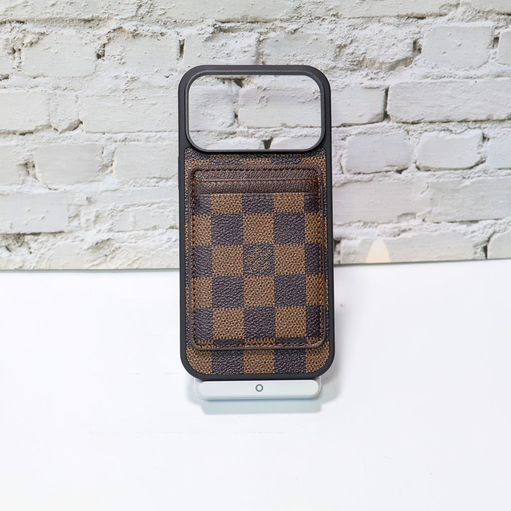 LV MagSafe Phone Case with Magnet Card Holder