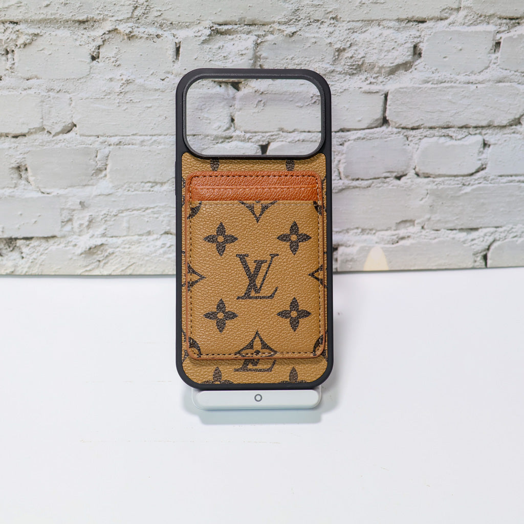LV MagSafe Phone Case with Magnet Card Holder