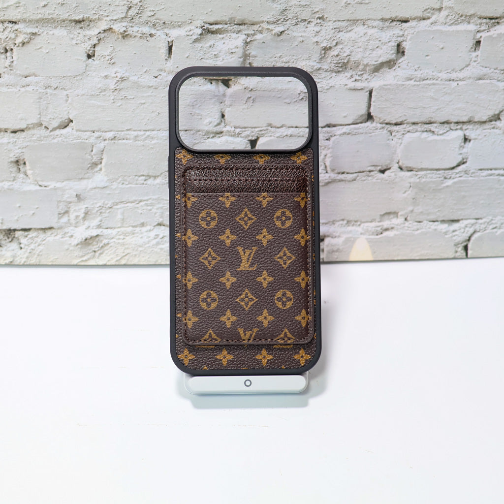 LV MagSafe Phone Case with Magnet Card Holder