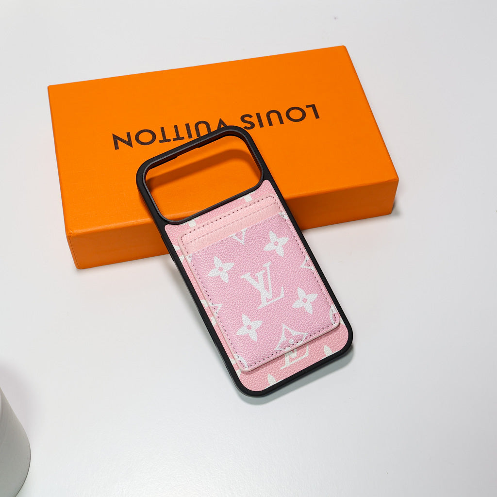 LV MagSafe Phone Case with Magnet Card Holder