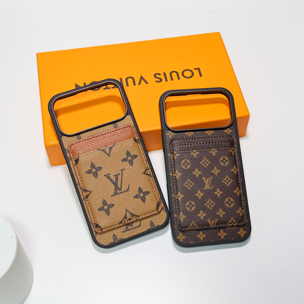 LV MagSafe Phone Case with Magnet Card Holder