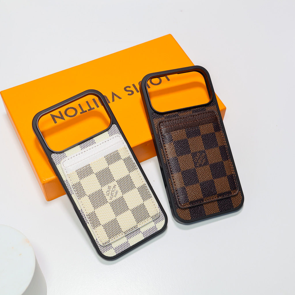 LV MagSafe Phone Case with Magnet Card Holder