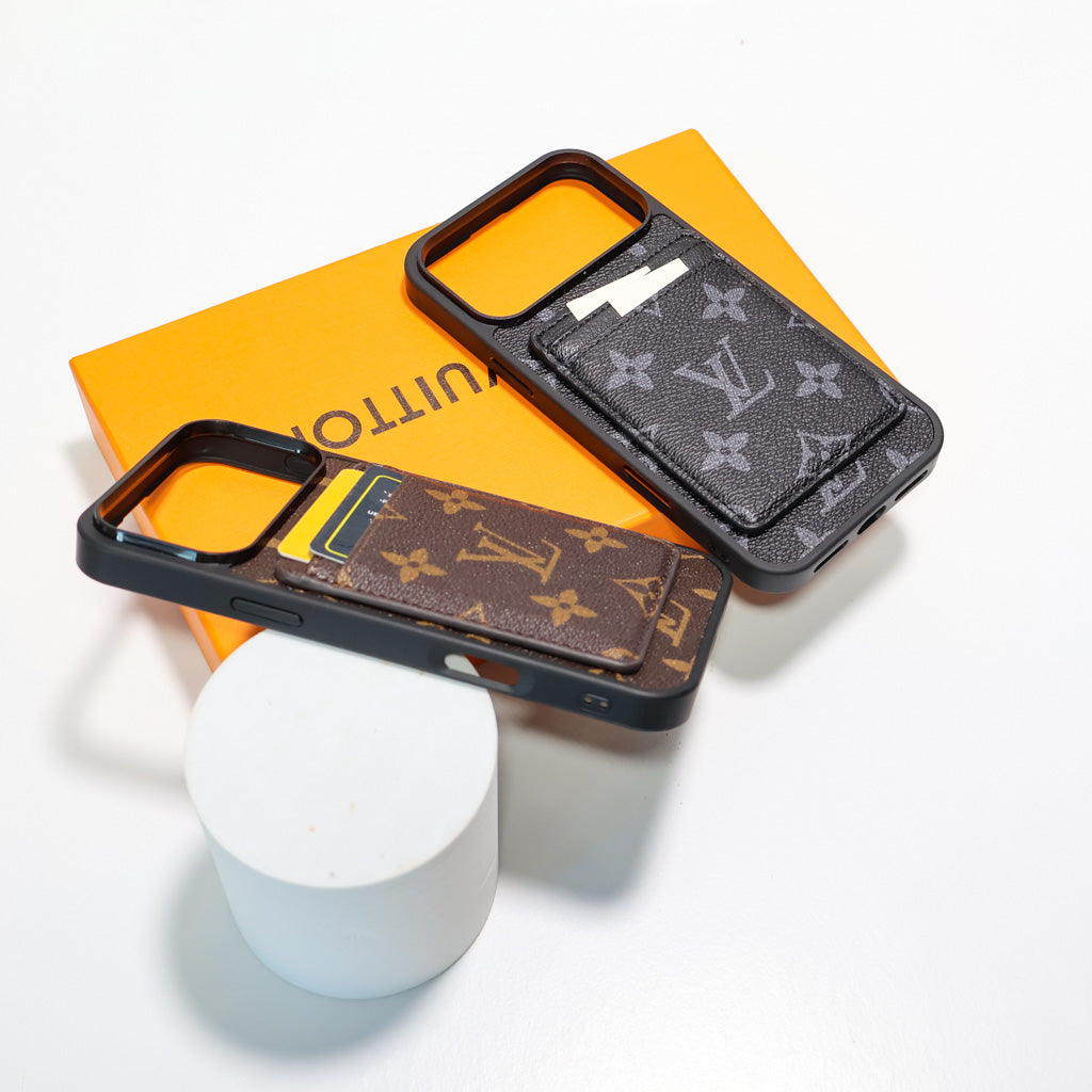 LV MagSafe Phone Case with Magnet Card Holder