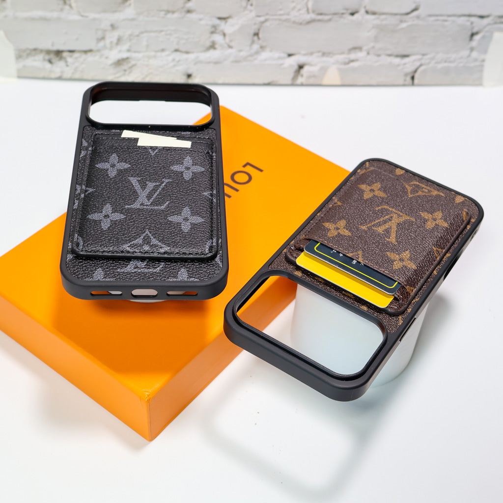 LV MagSafe Phone Case with Magnet Card Holder
