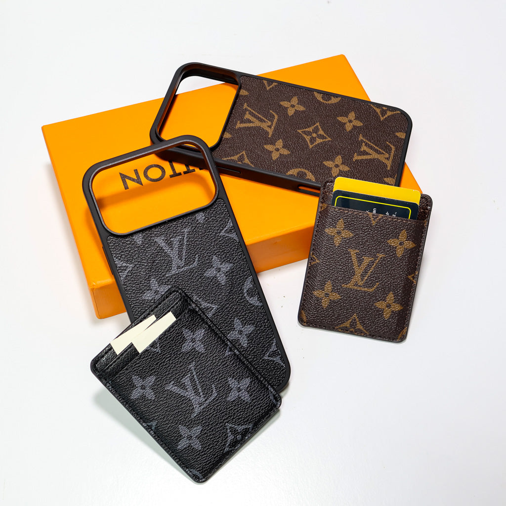 LV MagSafe Phone Case with Magnet Card Holder