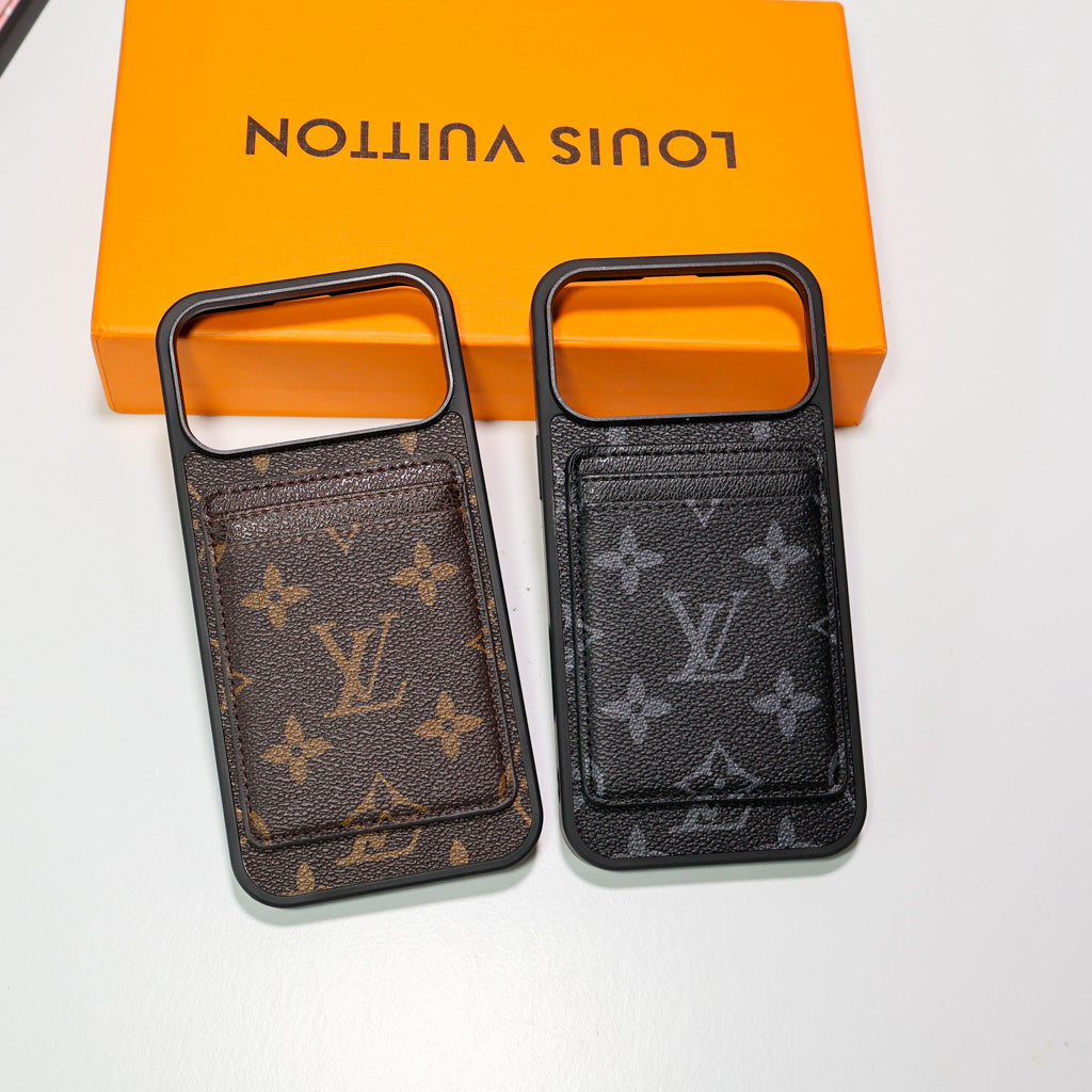 LV MagSafe Phone Case with Magnet Card Holder
