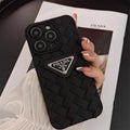 Prada black ribne weave iPhone case