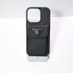 Prada Card Holder Phone Case for 12-16 Pro Max Plus
