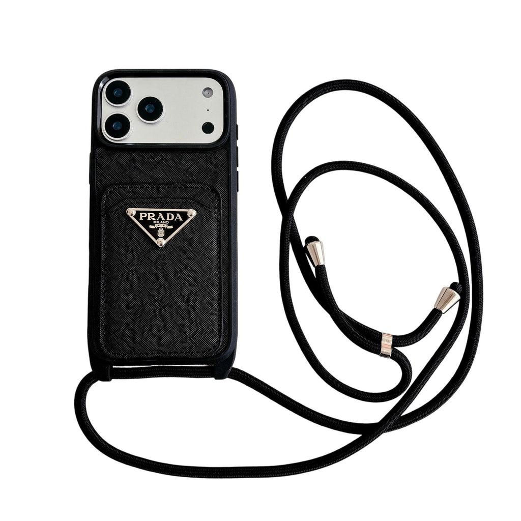 Prada Crossbody Phone Case for iPhone 12-17 / Pro / Pro Max / Plus / Air