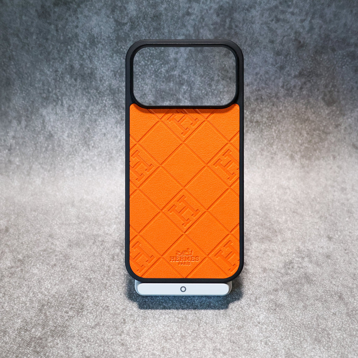 Stamped Leather H iPhone Case