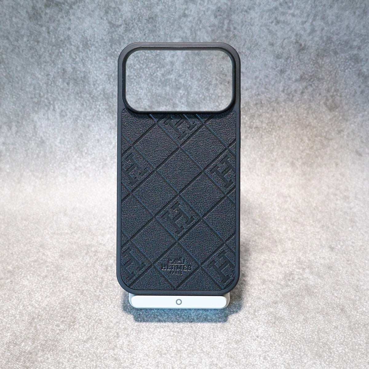 Stamped Leather H iPhone Case
