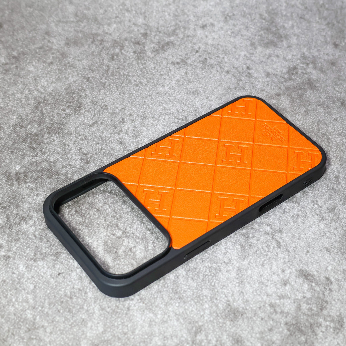 Stamped Leather H iPhone Case