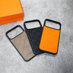 Stamped Leather H iPhone Case