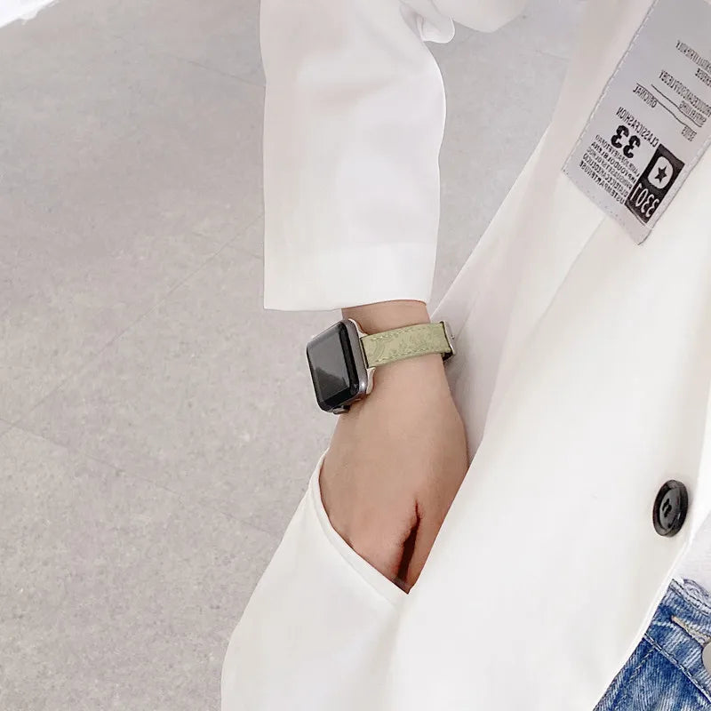 Designer Gucci Leather Watch Band