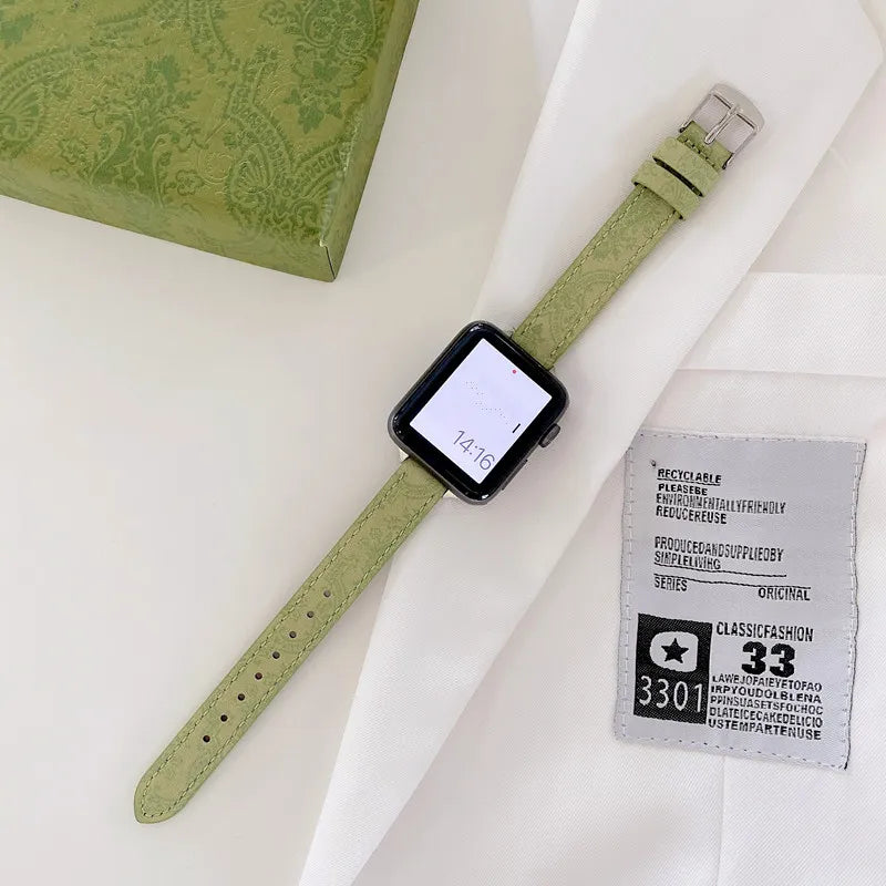 Designer Gucci Leather Watch Band