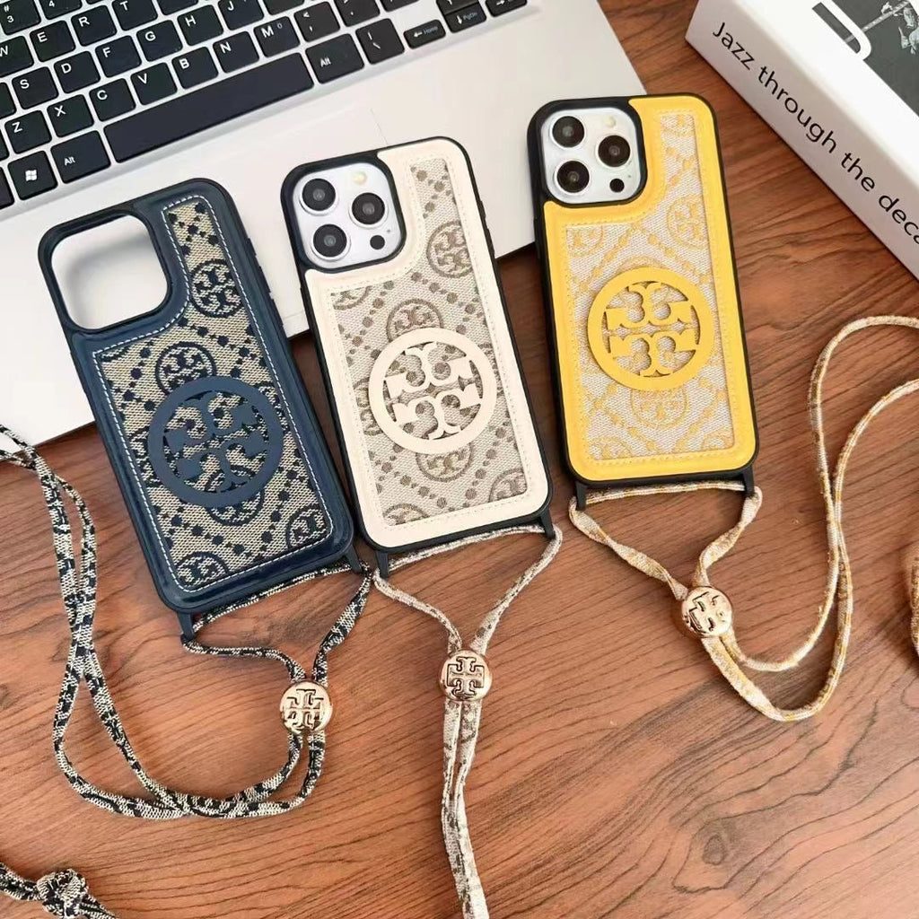 Tory Burch Phone Case Crossbody for iPhone 12 13 14 15 16 Pro Max Plus