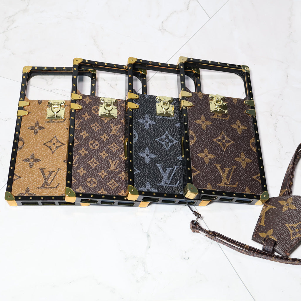 Trunk Style LV Phone Case for iPhone 12-17 / Pro / Pro Max / Plus / Air