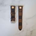 LV Apple Watch Band Brown Checkered
