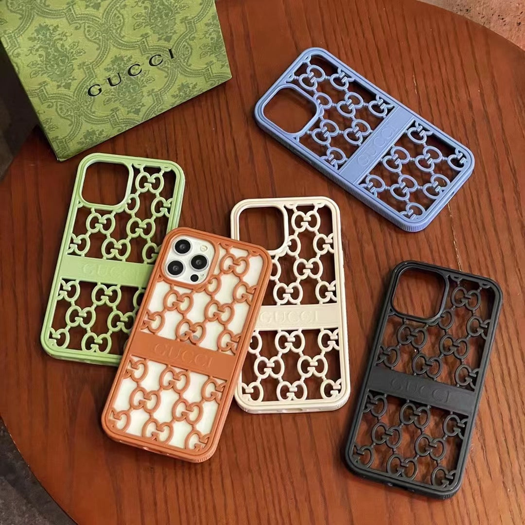 Hollow GG Case iPhone 14 13 12 11 Pro Max Case