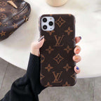 Leather back cover iPhone case showing the overall design, camera cutout and slim fit