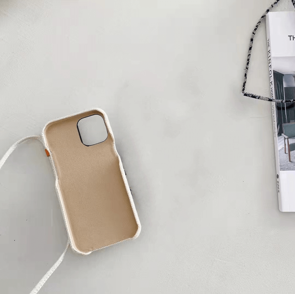 Designer iPhone Wallet Case White Leather 11 12 13 Pro Max