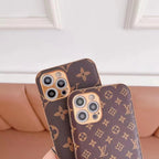 LV Monogram iPhone Case Brown Pattern 11 12 13 14 15 16 Series