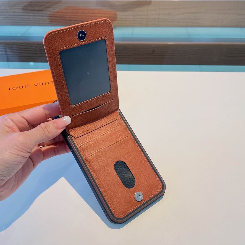 Brown leather iPhone case showing the fitted rear cover and camera opening