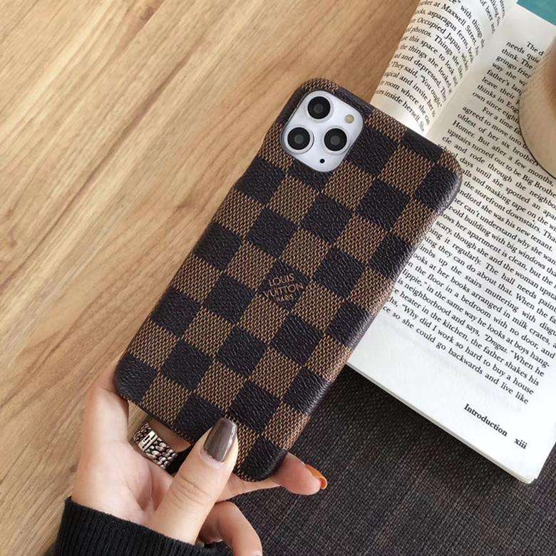 Detailed view of the classic leather iPhone back cover case and its textured finish