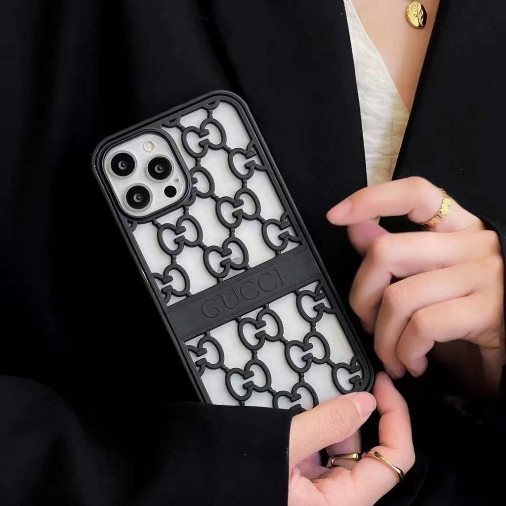 Hollow GG Case iPhone 14 13 12 11 Pro Max Case