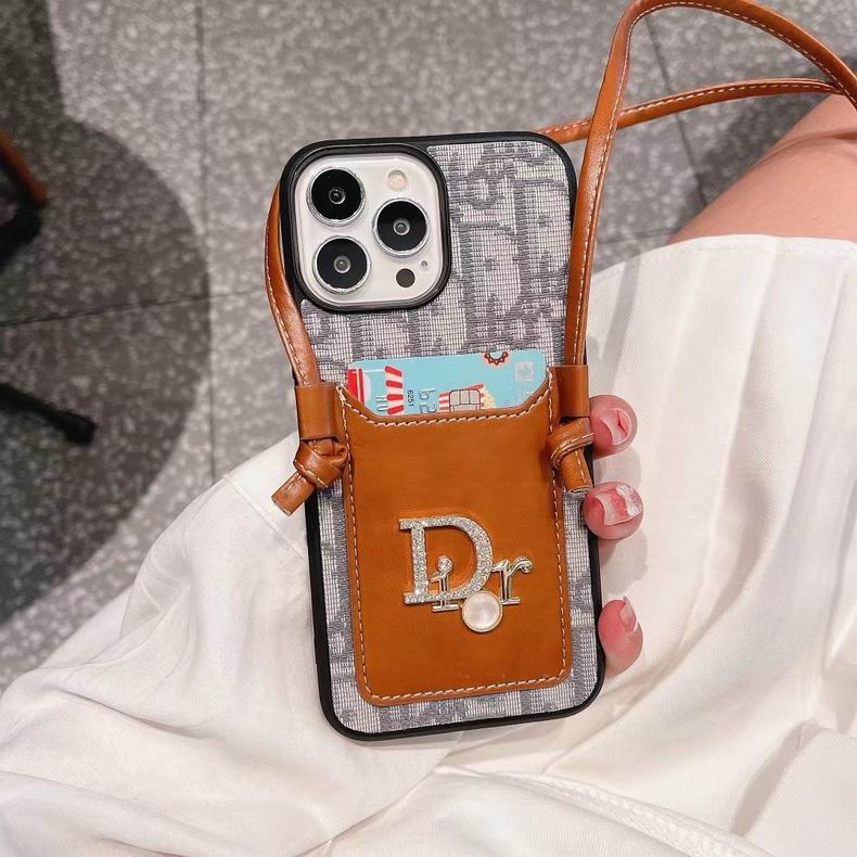 DR Crossbody Rhinestones Initials Case for iPhone 11 12 13 Pro Max