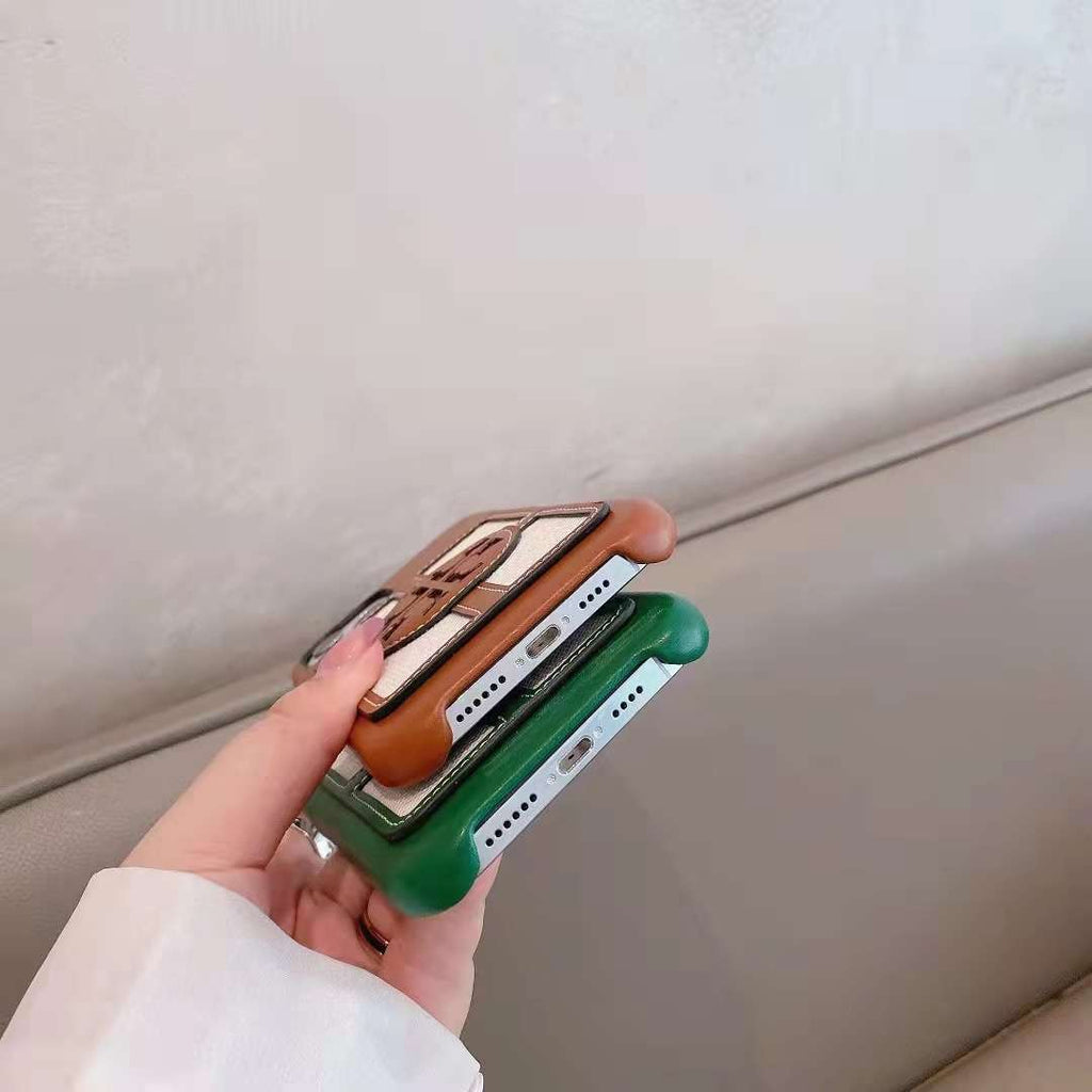 Stamped Leather TB iPhone Case