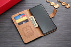 LV Wallet Phone Case Samsung Galaxy S21 22 23 24 25 Ultra Plus Brown Small Monogram