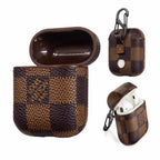 Brown Checkered Designer AirPods Case