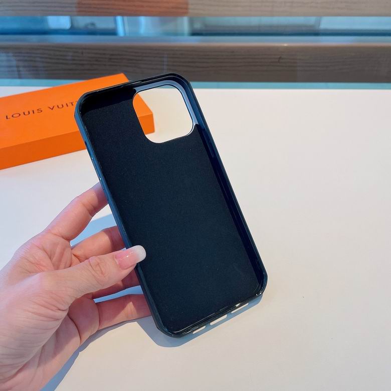 Detailed view of the brown leather iPhone case showing the back surface and fit