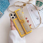 TB Phone Case Golden Leather