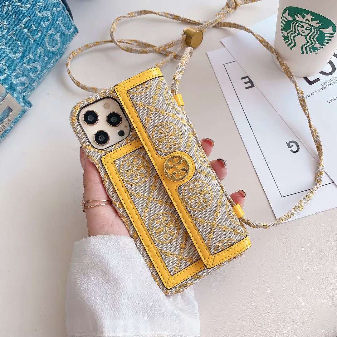 TB Phone Case Golden Leather
