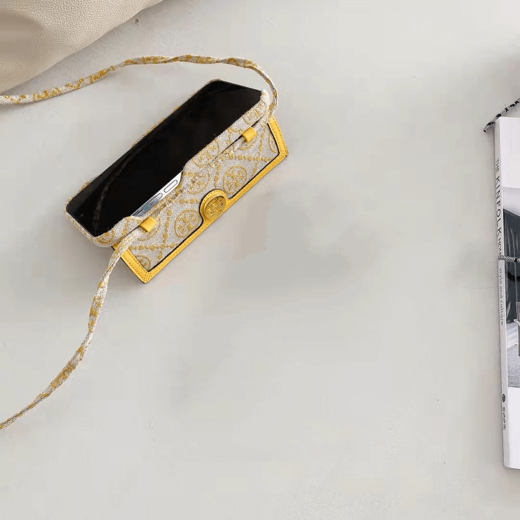 TB Phone Case Golden Leather