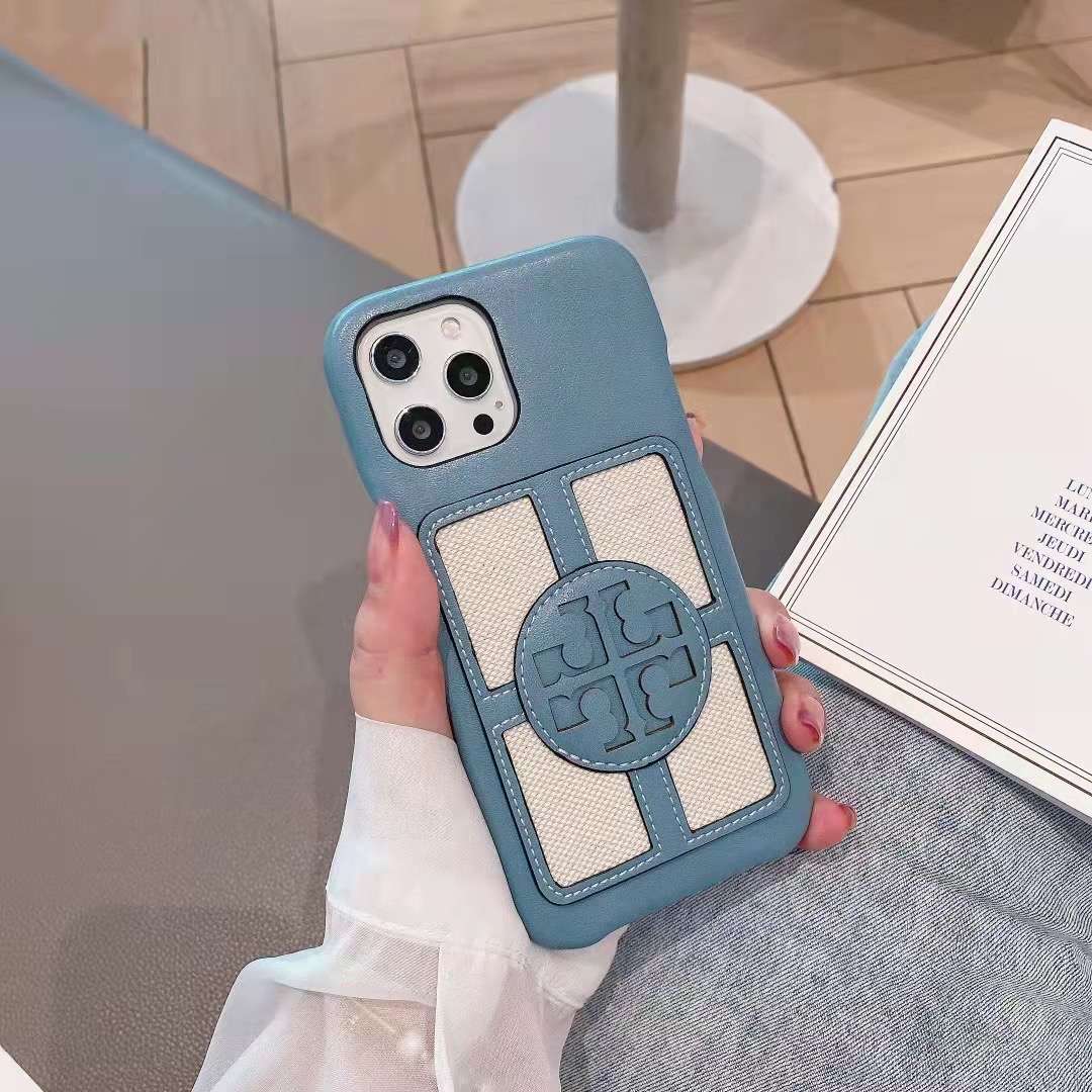 Stamped Leather TB iPhone Case