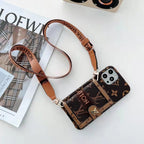 Crossbody Strap Wallet Back Cover Leather Case for iPhone 11 12 13 Pro Max