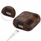 Brown Checkered Designer AirPods Case