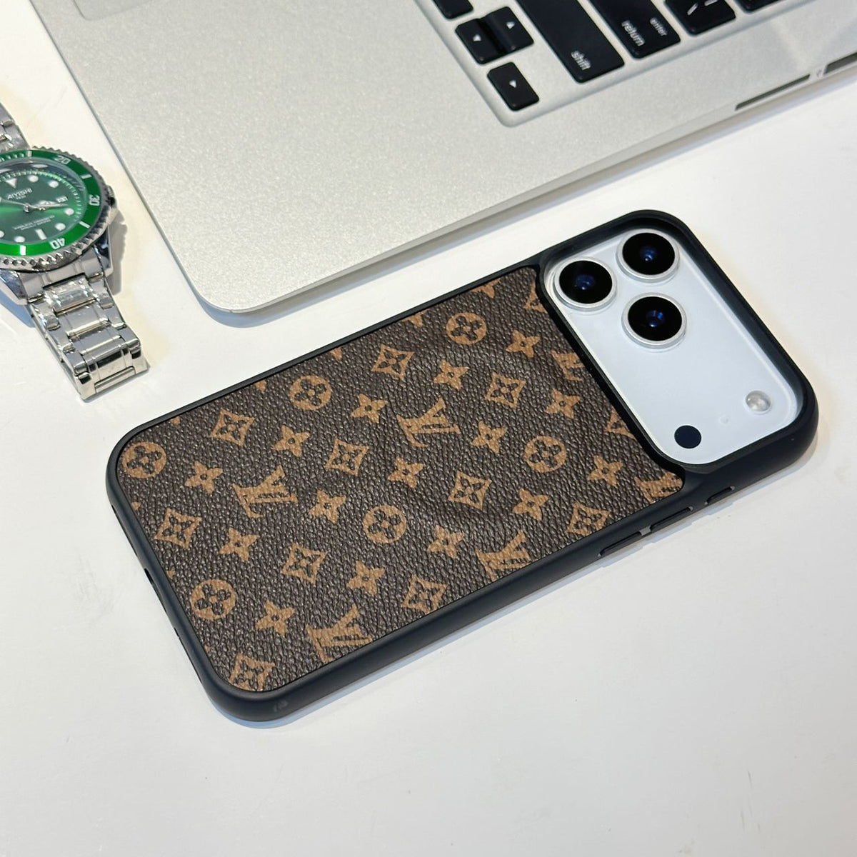 iPhone 17 Series MagSafe Phone Case LV Style
