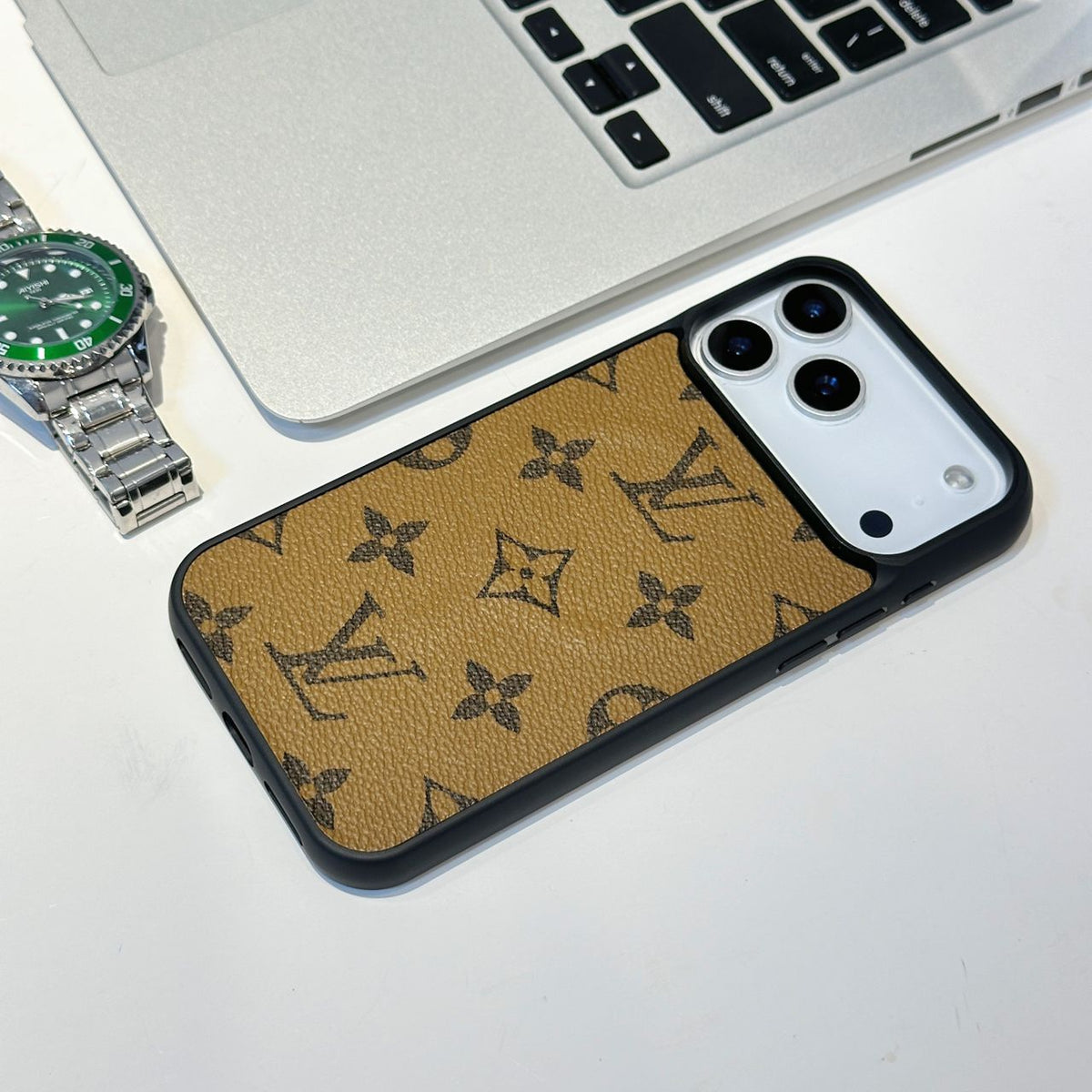 iPhone 17 Series MagSafe Phone Case LV Style