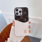 Luxury LV Phone Case Colored Card Holder Patch iPhone 16 Pro Max Plus Series