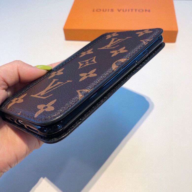 iPhone Wallet Case Brown Mono Leather Black Edge 11 12 13 14 15 16 Pro Max Plus