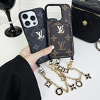 LV Monogram Card Holder Case Wallet for iPhone 11 12 13 14 15 16 Pro Max Plus