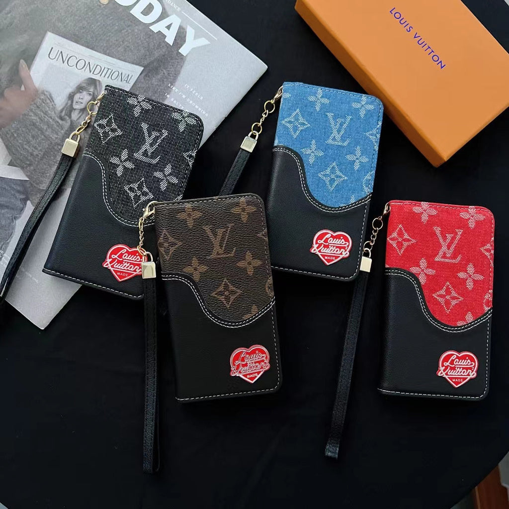 LV Wallet Case iPhone 16 Pro Max Plus 11 12 13 14 15 Series